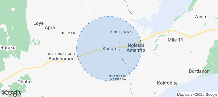 Kasoa Airbnb map